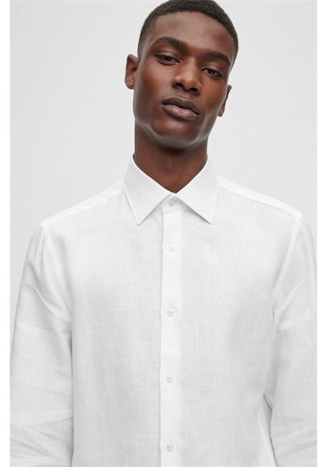 Camicia slim fit in lino italiano BOSS | CAMICIE | 50490234100