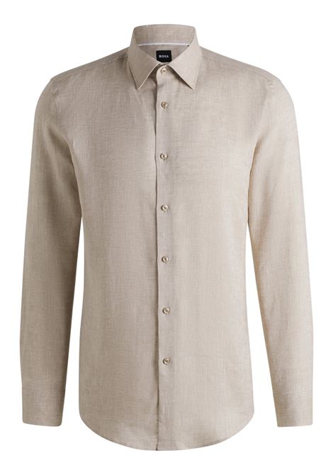 Camicia slim fit in lino italiano BOSS | Camicie | 50490234275