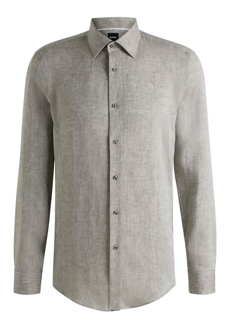 Camicia slim fit in lino italiano BOSS | Camicie | 50490234302