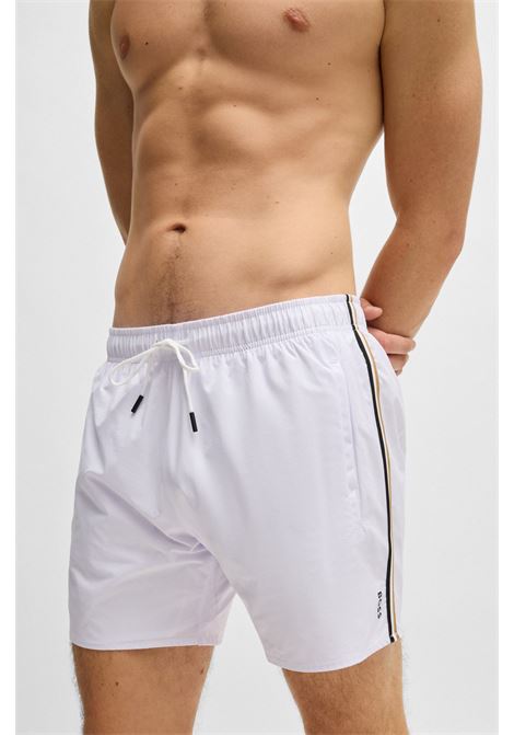 BOSS - Beach boxer shorts with typical brand stripes and logo BOSS |  | 50491594100