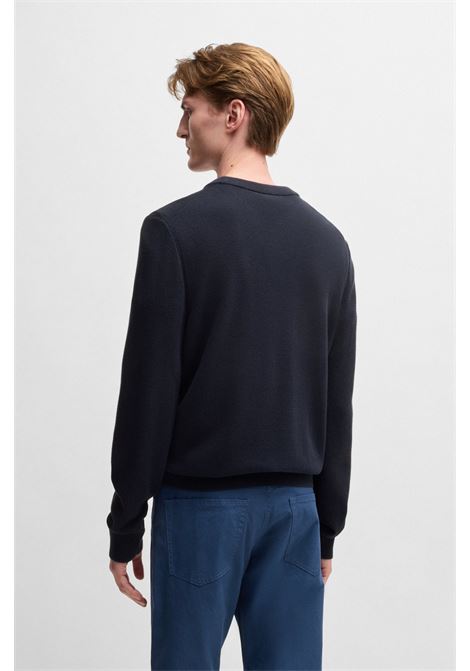 Cotton sweater with micromachining. BOSS |  | 50506022404