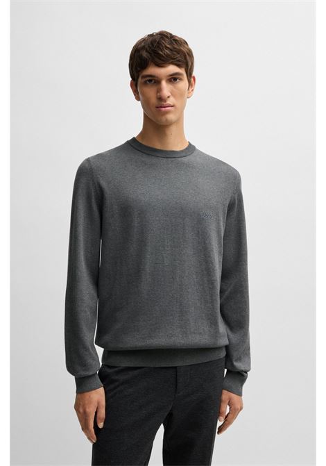 HUGO BOSS - Cotton sweater with embroidered logo BOSS |  | 50506023030