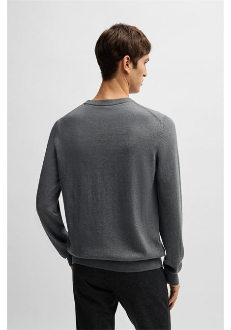 HUGO BOSS - Cotton sweater with embroidered logo BOSS |  | 50506023030