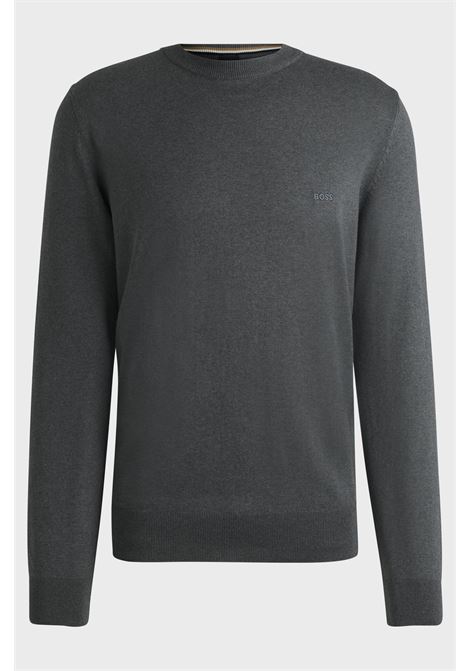 HUGO BOSS - Cotton sweater with embroidered logo BOSS |  | 50506023030
