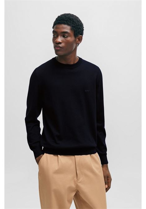 HUGO BOSS - Cotton sweater with embroidered logo BOSS |  | 50506023404