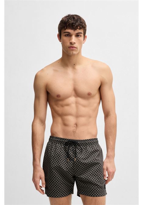 BOSS - Swim boxer shorts with all-over print and drawstring. BOSS |  | 50518968002