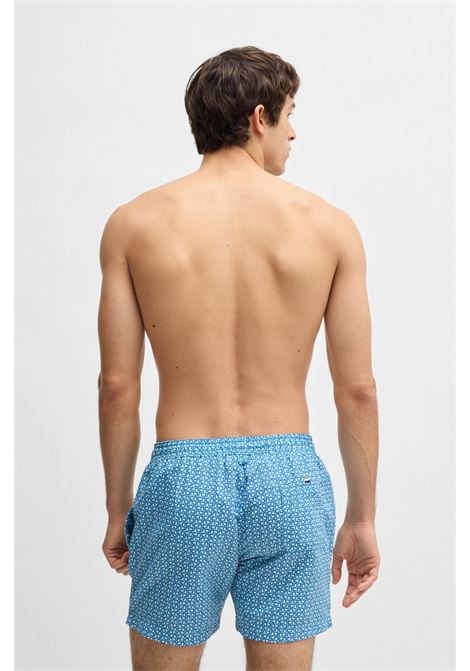 BOSS - Swim boxer shorts with all-over print and drawstring. BOSS |  | 50518968455