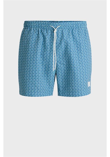 BOSS - Swim boxer shorts with all-over print and drawstring. BOSS |  | 50518968455