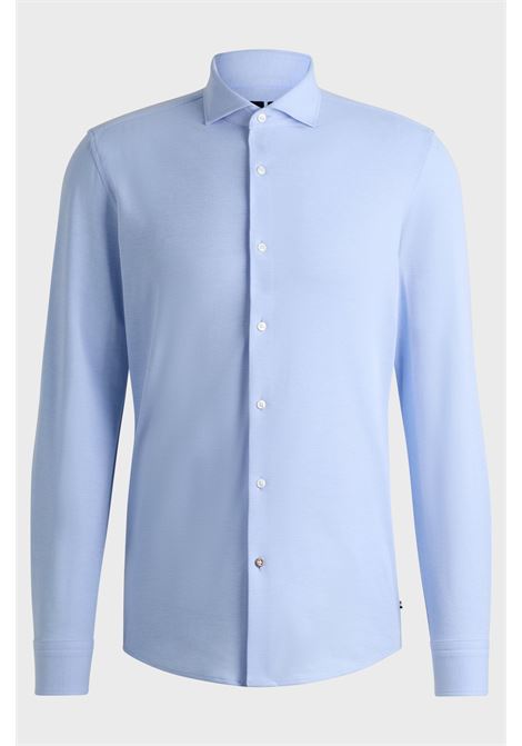 Camicia slim fit in jersey di piqué di cotone BOSS | Camicie | 50527675450
