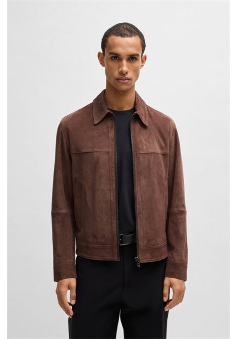 Giubbotto BOSS - regular fit in morbida pelle scamosciata con zip sulla parte anteriore BOSS | Giubbini | 50528014204