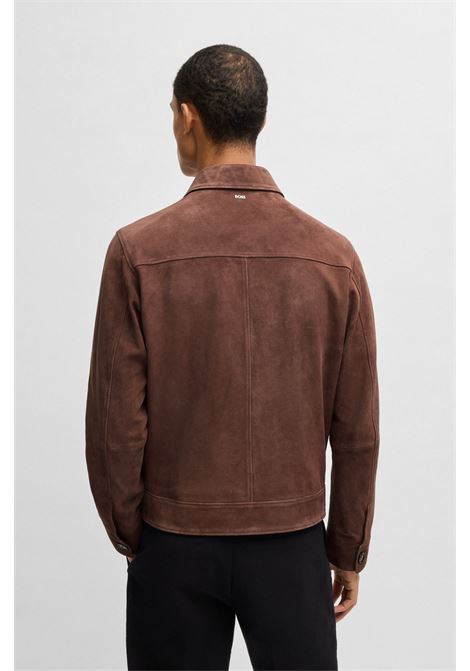 Giubbotto BOSS - regular fit in morbida pelle scamosciata con zip sulla parte anteriore BOSS | Giubbini | 50528014204