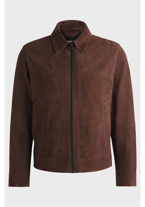 Giubbotto BOSS - regular fit in morbida pelle scamosciata con zip sulla parte anteriore BOSS | Giubbini | 50528014204