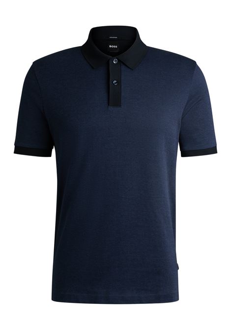 Polo in cotone mercerizzato con micromotivo BOSS | T-shirt | 50532246404