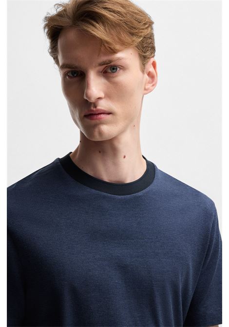 T-shirt in cotone mercerizzato con micromotivo BOSS | T-shirt | 50534030404