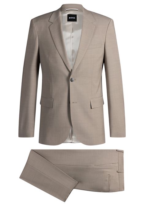 BOSS - Slim Fit Virgin Wool Suit with Micromotif BOSS |  | 50534889275