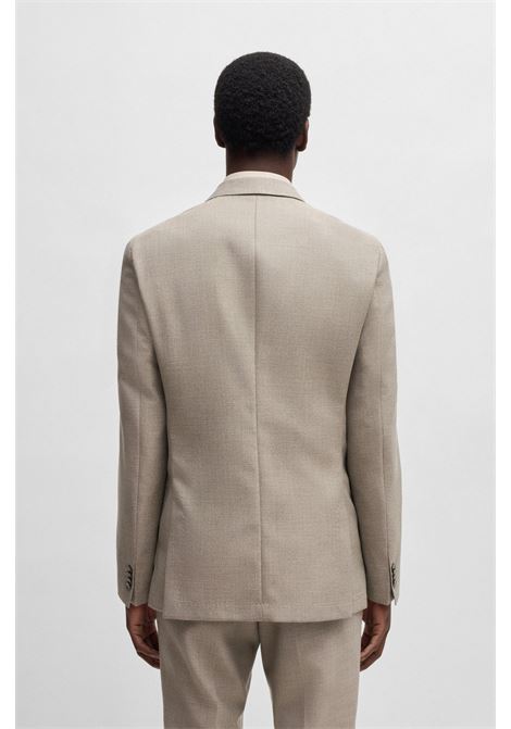 Blazer slim fit in lana vergine a motivi BOSS | Giacche | 50535043275