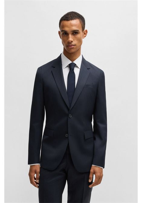 BOSS - Slim fit virgin wool pinstripe suit BOSS |  | 50537405404