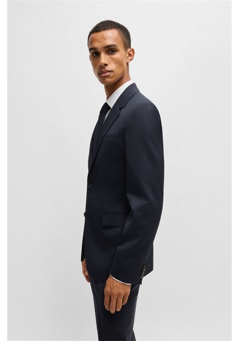 BOSS - Slim fit virgin wool pinstripe suit BOSS |  | 50537405404