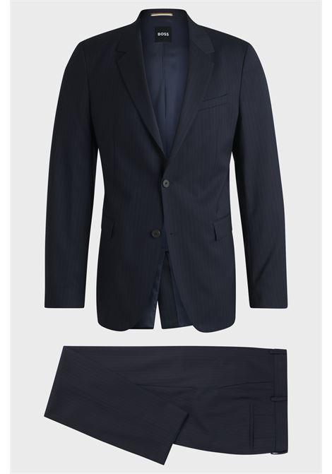 BOSS - Slim fit virgin wool pinstripe suit BOSS |  | 50537405404