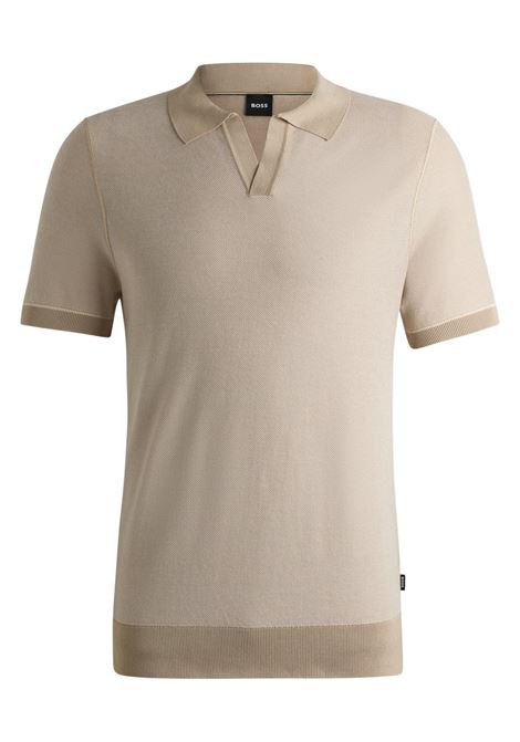 BOSS - Cotton blend sweater with Johnny collar BOSS |  | 50537654131