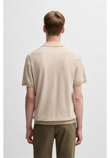 BOSS - Cotton blend sweater with Johnny collar BOSS |  | 50537654131