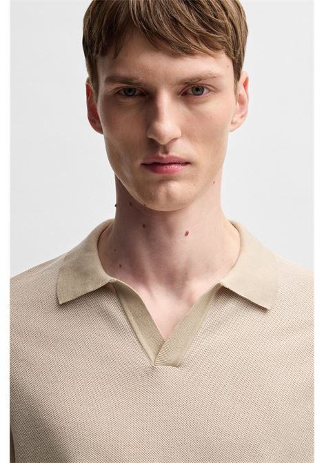 BOSS - Cotton blend sweater with Johnny collar BOSS |  | 50537654131