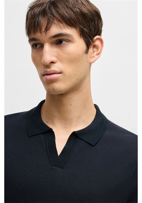 HUGO BOSS - Cotton blend sweater with Johnny collar BOSS |  | 50537654404