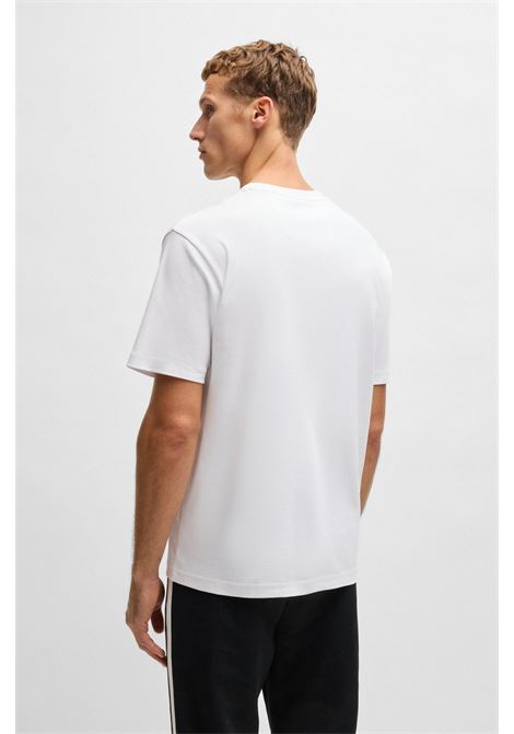 T-shirt in cotone intrecciato con grafica circolare BOSS | T-shirt | 50537845100