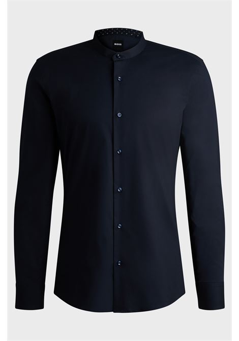 Camicia slim fit in popeline di cotone elasticizzato facile da stirare BOSS | Camicie | 50539176404