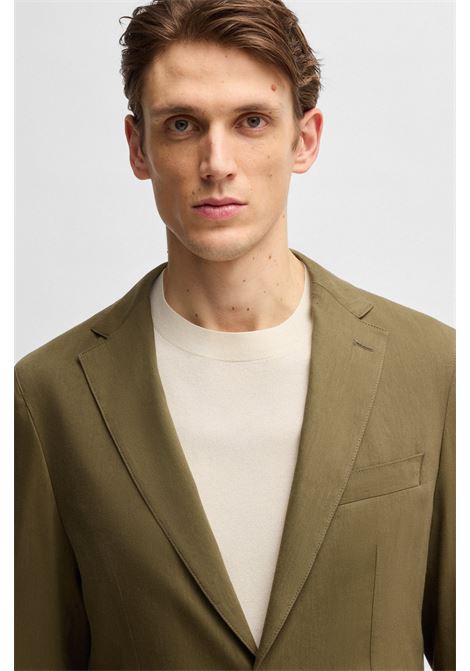 Giacca slim fit in misto lino elasticizzato BOSS | Giacche | 50540685302