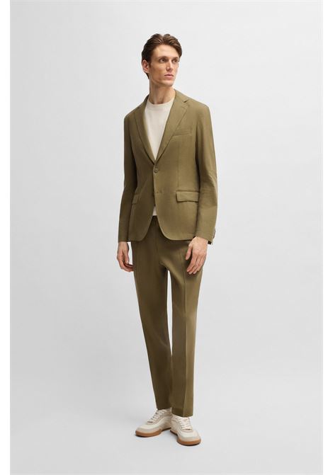 Giacca slim fit in misto lino elasticizzato BOSS | Giacche | 50540685302