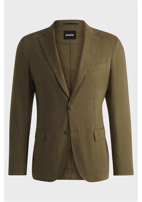 Giacca slim fit in misto lino elasticizzato BOSS | Giacche | 50540685302