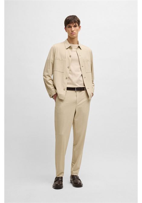 Sovracamicia relaxed fit in seersucker elasticizzato BOSS | Giacche | 50540695275