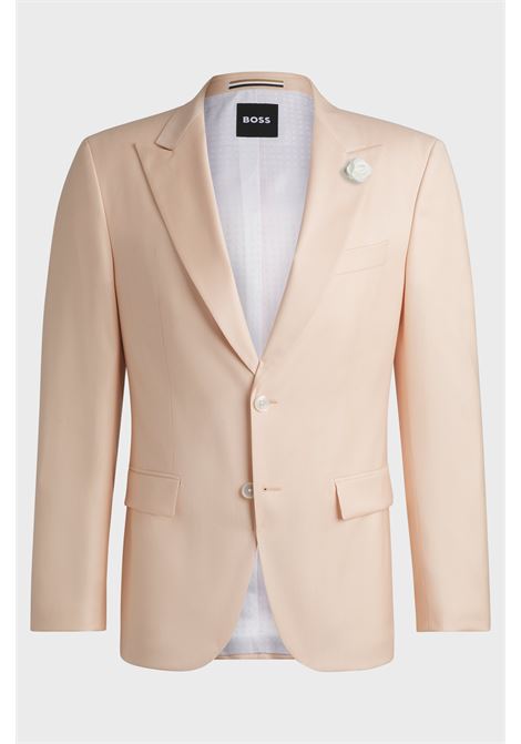 Blazer slim fit in satin di misto lana BOSS | Giacche | 50540709849