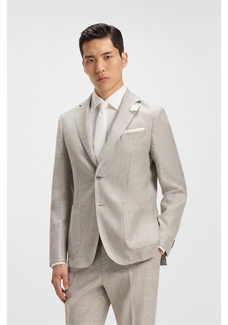 BOSS - Slim fit blazer in micro patterned fabric. BOSS |  | 50540724275