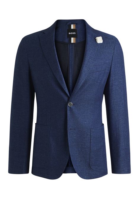 BOSS - Slim fit blazer in micro patterned fabric. BOSS |  | 50540724404