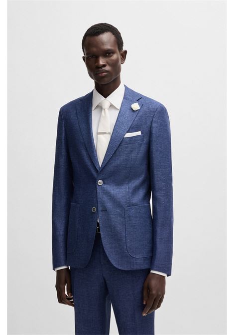 BOSS - Slim fit blazer in micro patterned fabric. BOSS |  | 50540724404