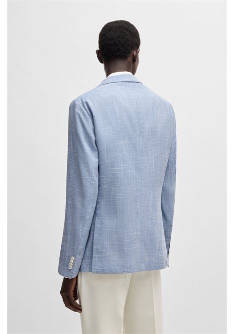 Blazer slim fit in tessuto con micromotivo BOSS | Giacche | 50540742454