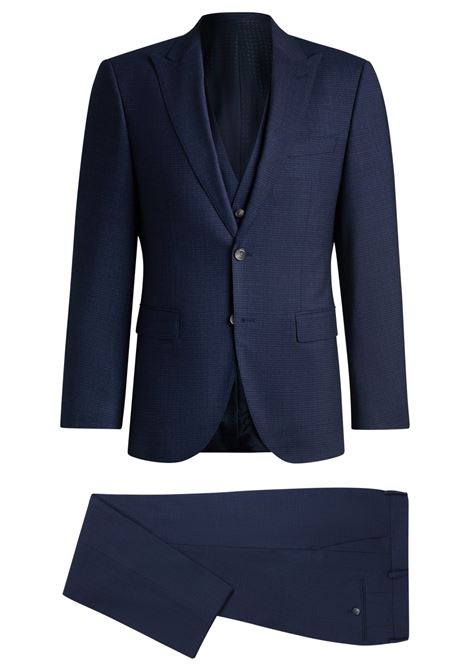 HUGO BOSS - Three-piece regular fit suit in stretch wool BOSS |  | 50540768404