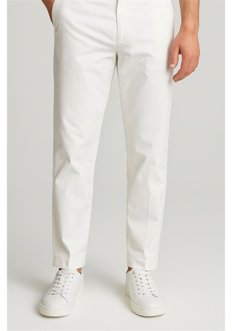 Pantalone Bianco Uomo in Cotone  Chiusura Decentrata BRIGLIA 1949 BRIGLIA | Pantaloni | NAVIGLIO/32512700120