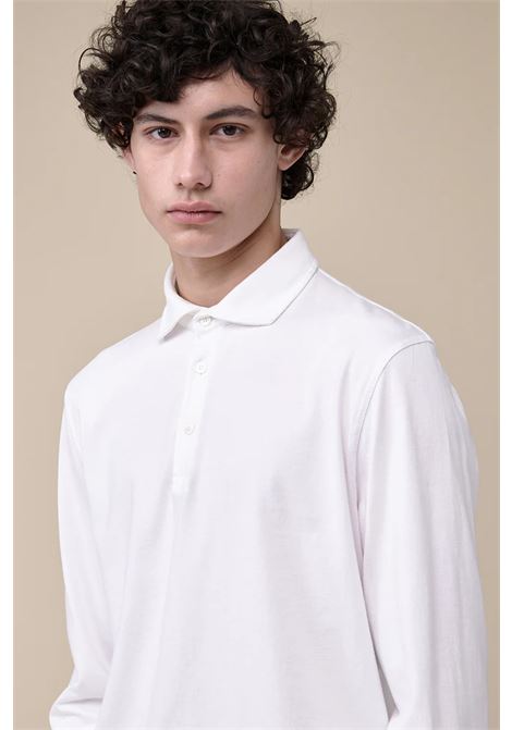 Zero Organic Cotton Long Sleeve Polo Shirt in iconic colors FEDELI | Maglieria | 8UED021741