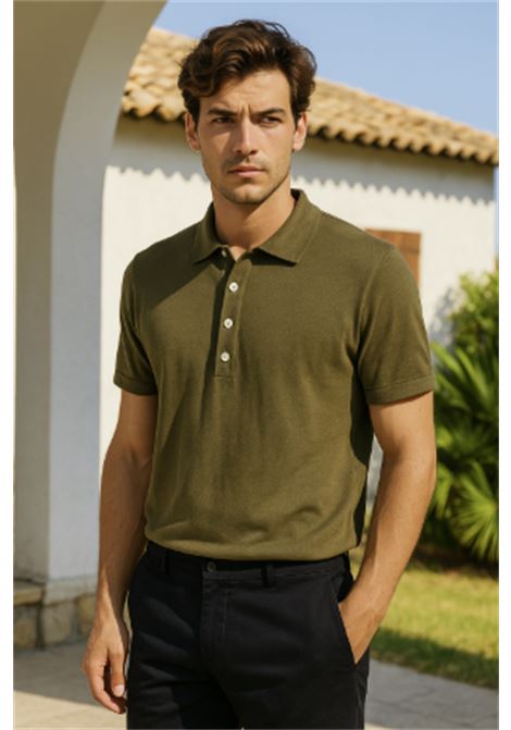 Polo Uomo GRIFONI in Cotone Colore Muschio GRIFONI | Polo | 110006/117068