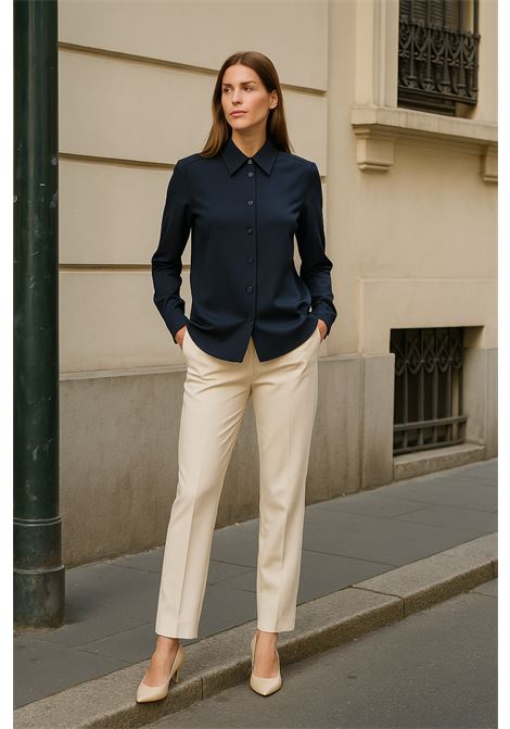 Camicia Donna Navy con Colletto Classico e Manica Lunga  Grifoni GRIFONI | Camicie | 220017/7582