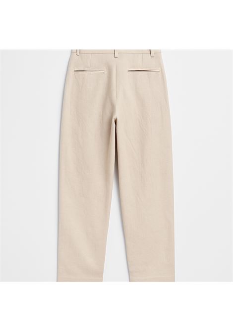 Pantaloni Donna in Lino Beige a Gamba Dritta  Grifoni GRIFONI | Pantaloni | 240065/14088