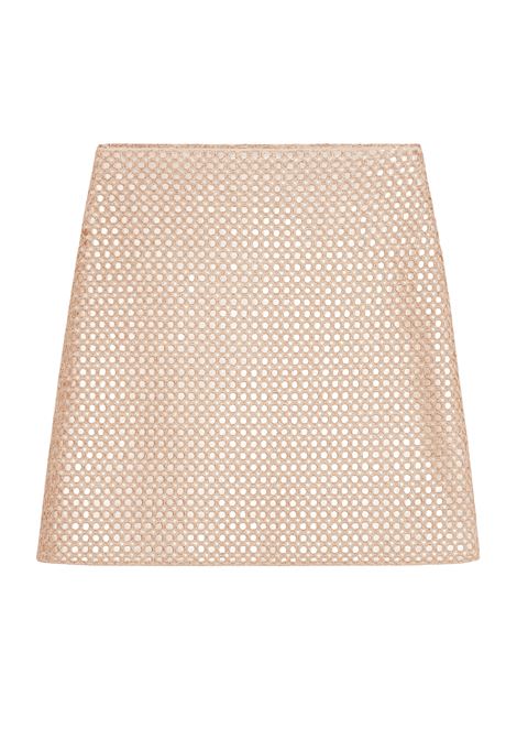 Minigonna GRIFONI Donna in Rete Lurex Cipria  Look Elegante Estivo GRIFONI | Gonne | 250084/35037