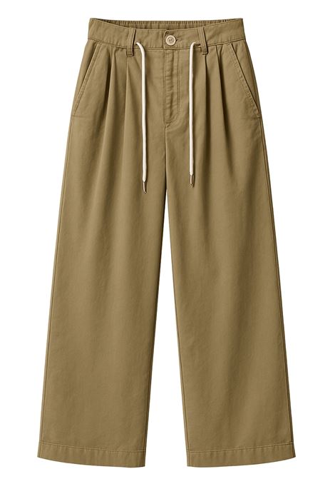 Pantaloni Donna Ampi con Coulisse e Pinces  Grigio Deserto JUCCA | Pantaloni | J4114137/27B803