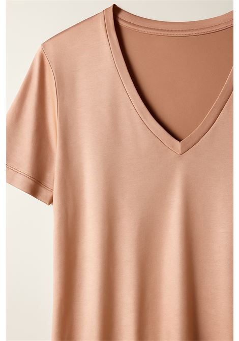 T-shirt in Raso Rosina con Scollo a V  JUCCA JUCCA | T-shirt | J4152012/L/03922
