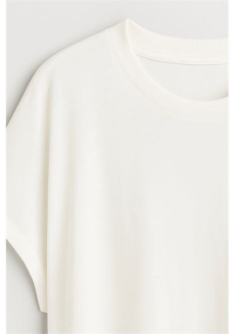Top panna oversize JUCCA in jersey fluido  Comfort e stile Made in Italy JUCCA | Top & T-shirt | J4152082/L/03045
