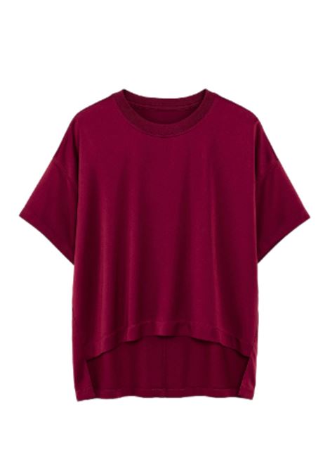 T-shirt Oversize in Tessuto Fluido Color Sangria - JUCCA JUCCA | Top & T-shirt | J4152082/L/03245