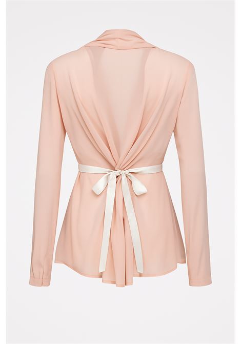 Blusa Georgette Cipria con Fiocco in Raso  JUCCA JUCCA | Bluse | J4152099/15922